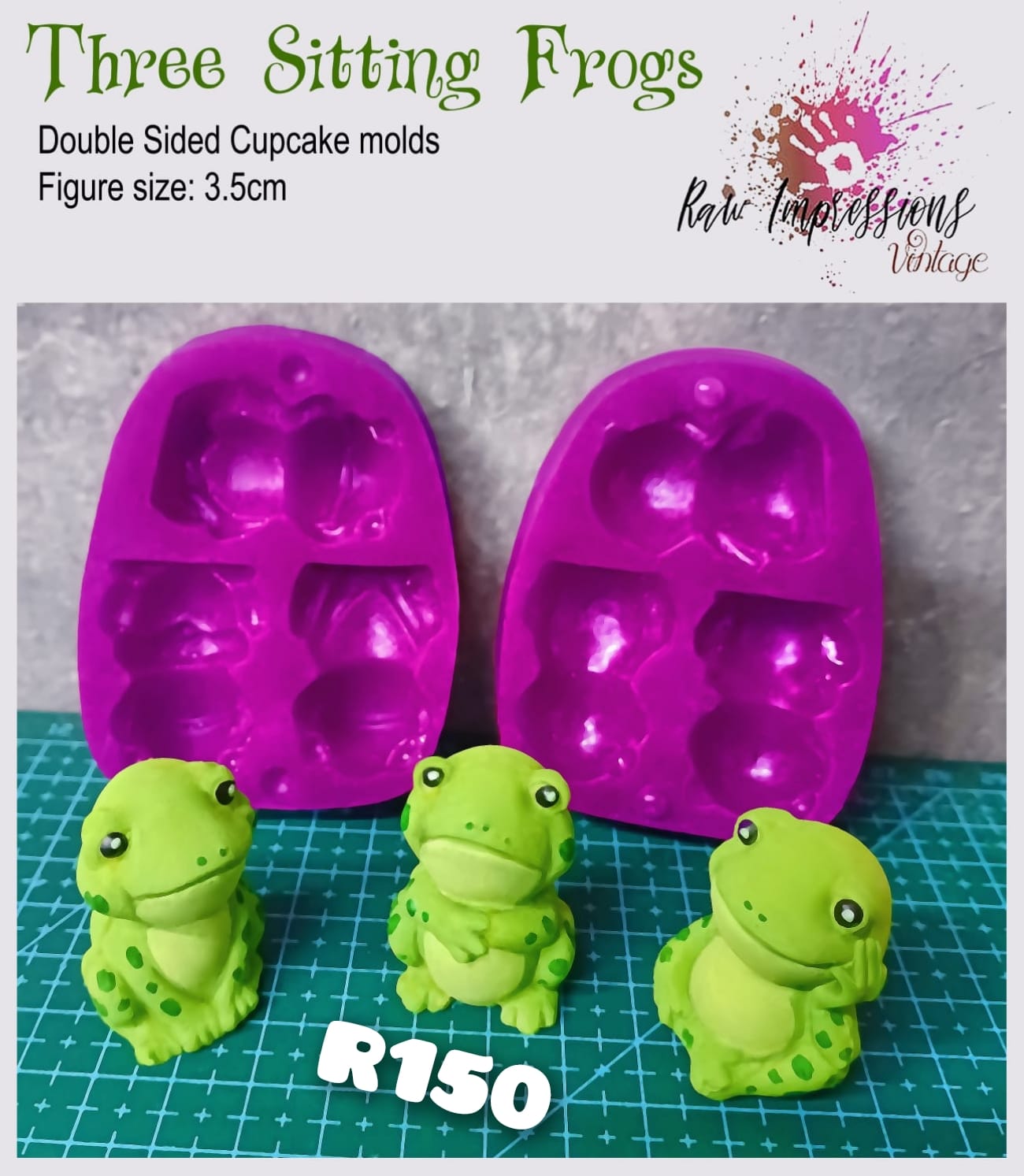 Three Sitting Frogs