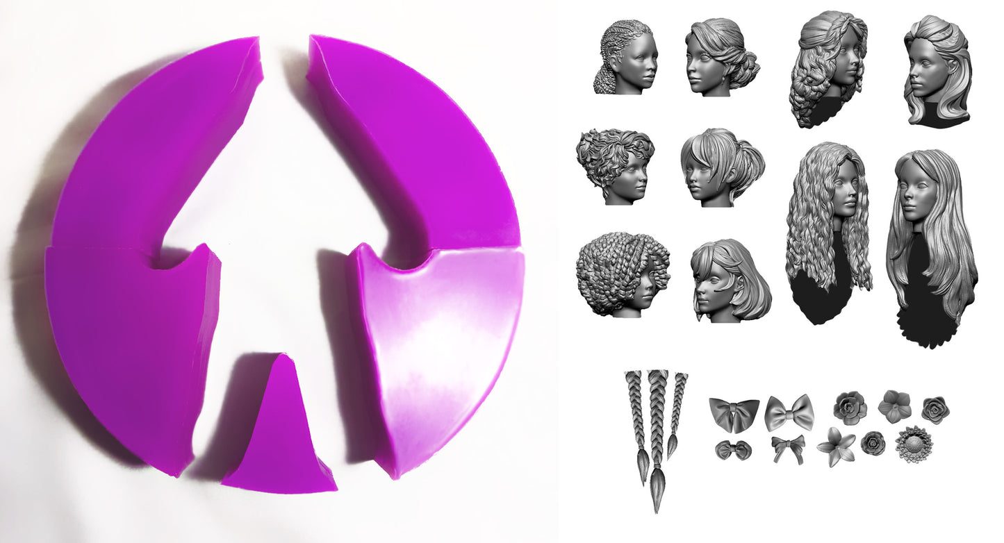 Bella Heads and hair