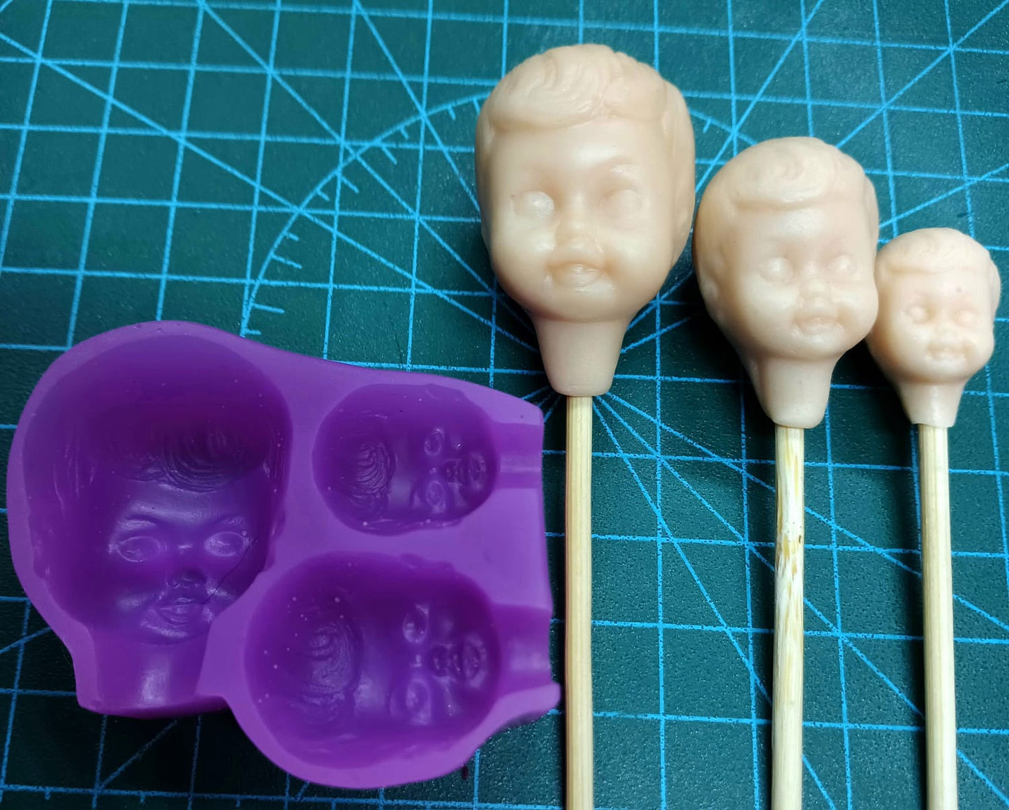 Three Toddler Faces Mold