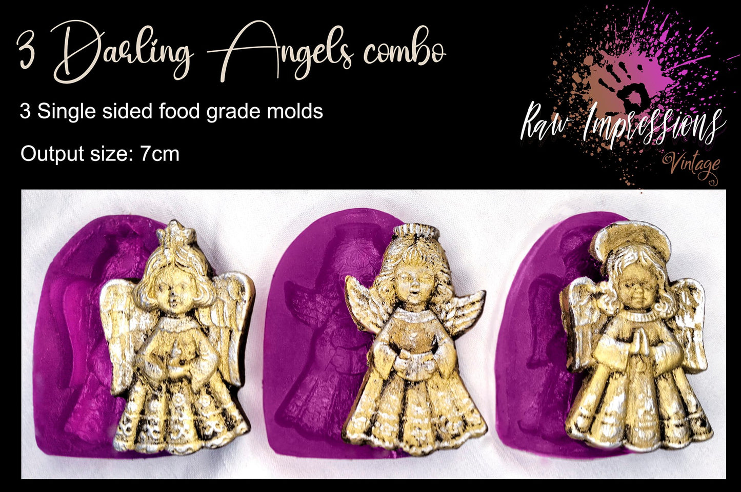 3 Darling Angels food grade mold combo
