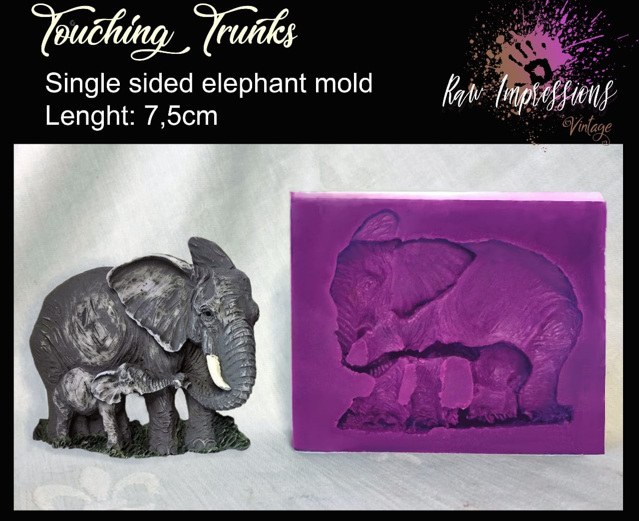 Touching Trunks Elephant Mold