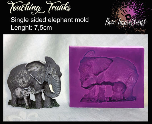 Touching Trunks Elephant Mold
